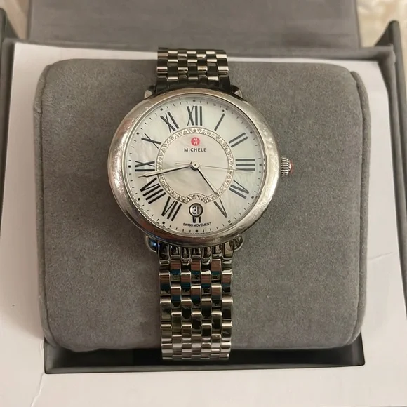 Michele | Accessories | Michele Diamond Watch With New 